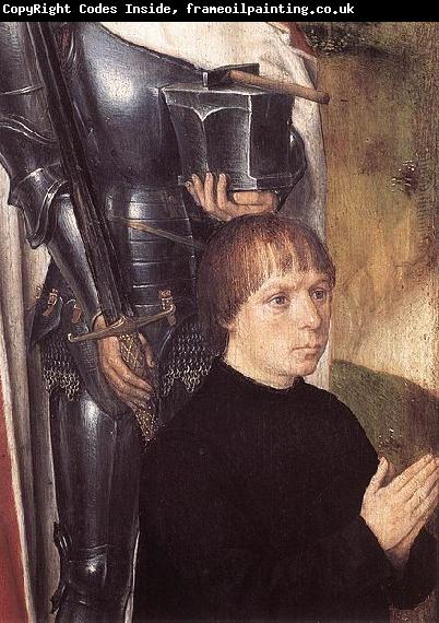 Hans Memling The donor Adriaan Reins in front of Saint Adrian on the left panel of the Triptych of Adriaan Reins